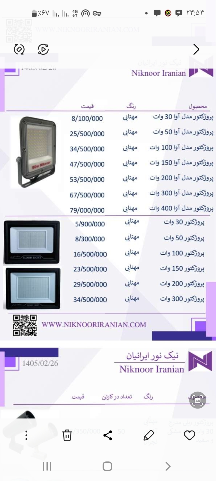 پرژکتور ۳۰وات